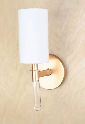 Brushed Bronze Single Light Modern Wall Sconce