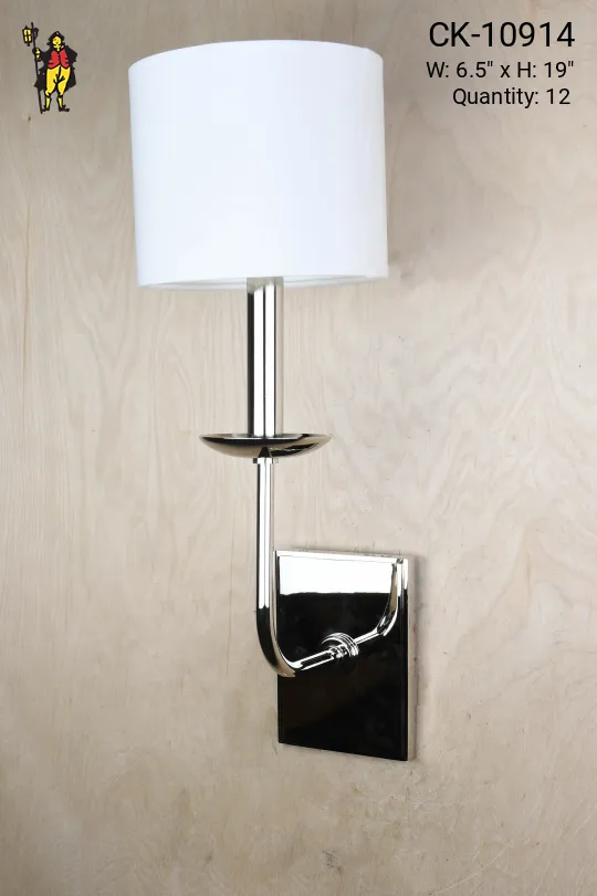 Polished Nickel Single Candle Wall Sconce