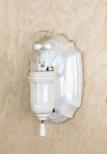 White Single Light Porcelain Wall Sconce