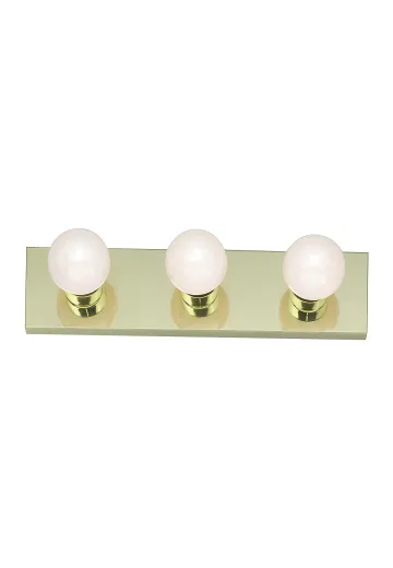 18" Polished Brass Three Light Vanity Light