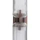Modern Two Light Wall Sconce w/Ribbed Glass Shades #0