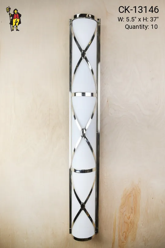 3' Polished Nickel Frosted Glass Wall Sconce