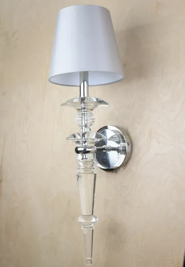 Lucite Single Candle Wall Sconce