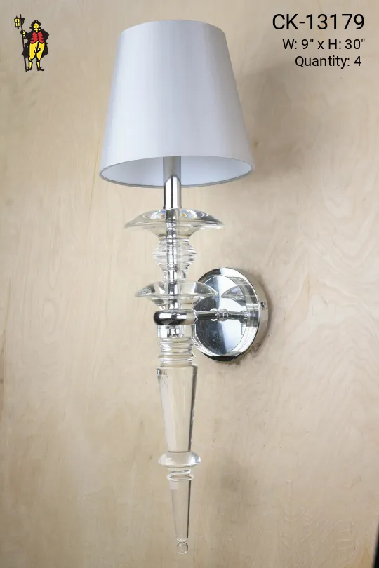 Lucite Single Candle Wall Sconce