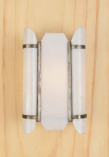 Art Deco Frosted Glass Wall Sconce