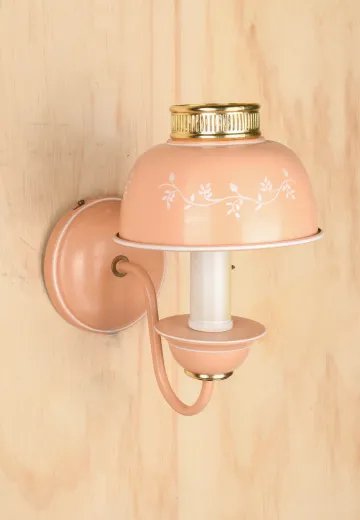 Pink Mid Century Single Light Wall Sconce