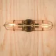 Antique Brass Caged Two Light Wall Sconce #0