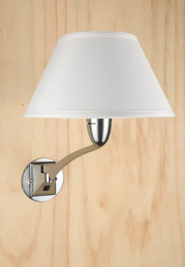 Nickel Adjustable Swing Arm Wall Sconce