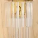 Brass & Crystal Rounded Crystal Drop Wall Sconce #0