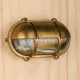 Distressed Brass Bulkhead Wall Sconce #0
