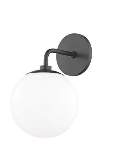 Bronze Single Light Wall Sconce w/Glass Globe