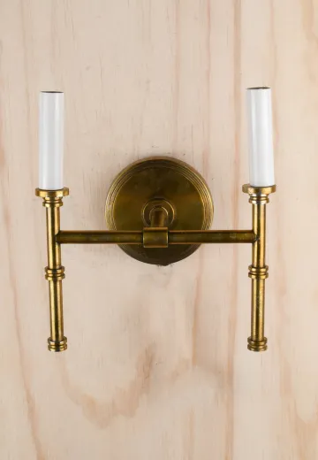 Brass Two Candle Wall Sconce