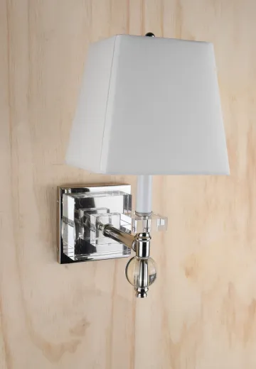 Lucite Single Candle Traditional Wall Sconce