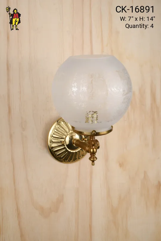 Polished Brass Single Light Victorian Wall Sconce