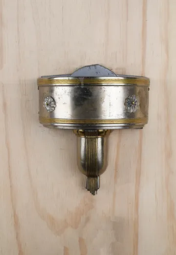 Art Deco Metal & Glass Pocket Wall Sconce