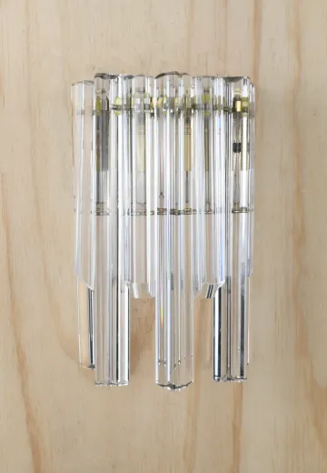 Brass & Crystal One Light Wall Sconce