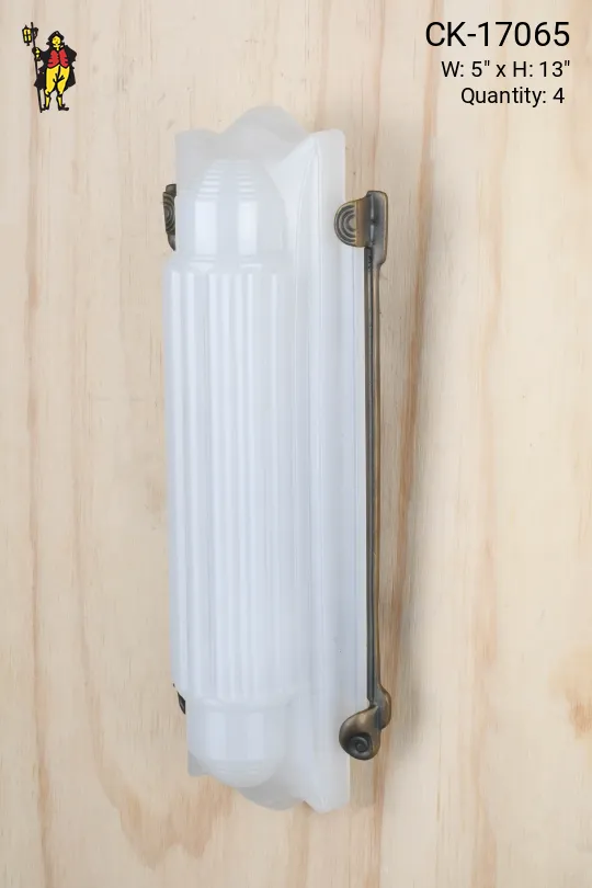 Nickel & Molded Glass Wall Sconce