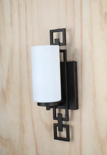 Bronze Geometric One Light Wall Sconce