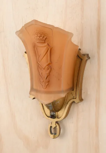 Gothic Amber Glass Shaded Pocket Sconce