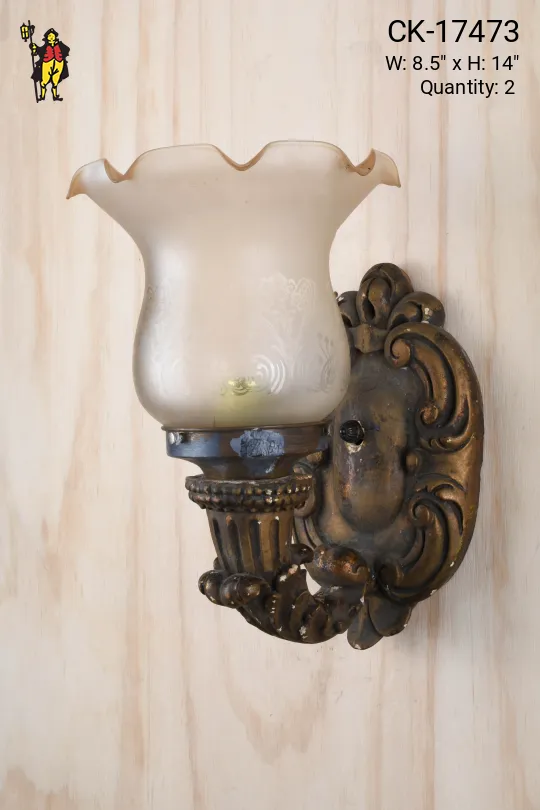 Wooden Arts & Crafts One Light Wall Sconce