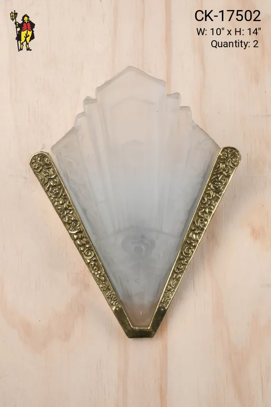 Deco Molded Glass Pocket Wall Sconce