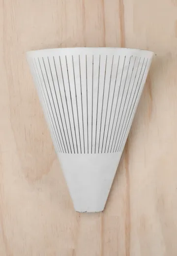White Pierced Metal Pocket Wall Sconce