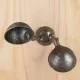 Distressed Two Light Metal Shaded Directional Wall Light #0