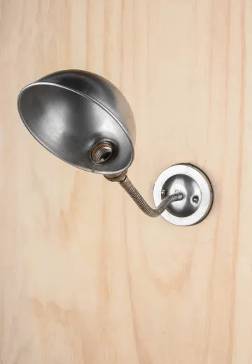 Gooseneck One Light Metal Shaded Directional Wall Light