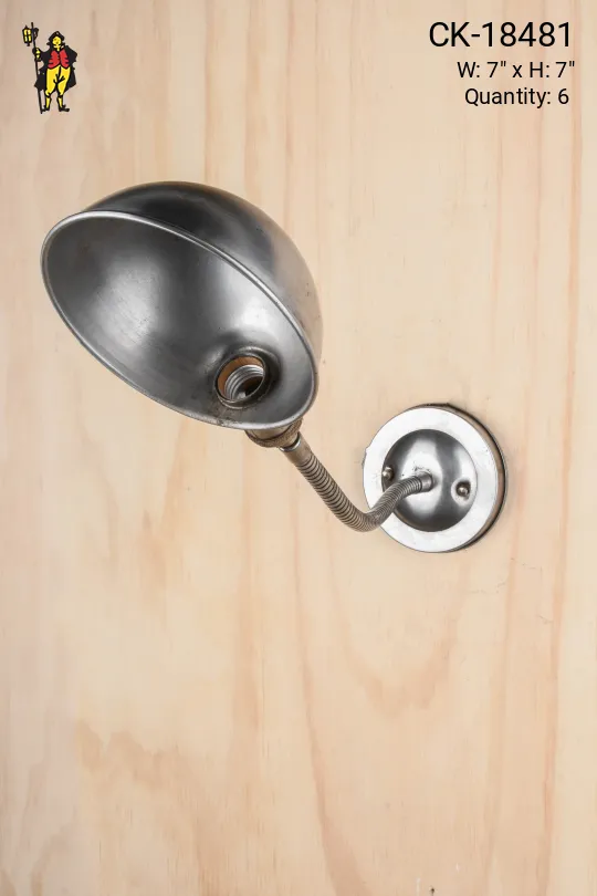 Gooseneck One Light Metal Shaded Directional Wall Light