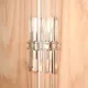 Cut Crystal & Polished Nickel Wall Sconce #0