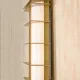 Brass Square Louvered Wall Sconce #0