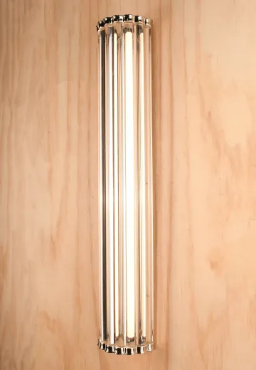 *LED* 28" Nickel Accented Glass Rod Wall Sconce