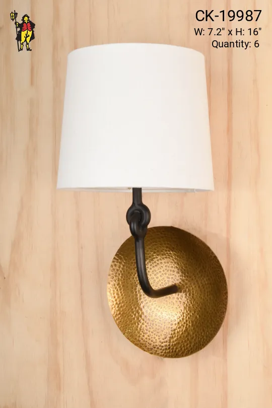 Brass & Black One Light Wall Sconce