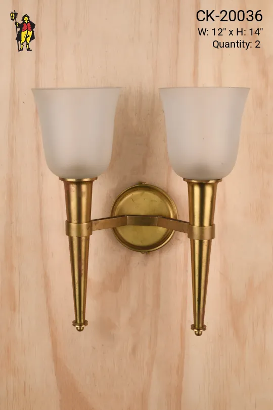 Brass Two Light Wall Sconce