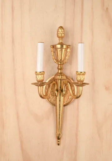Brass Two Candle Wall Sconce