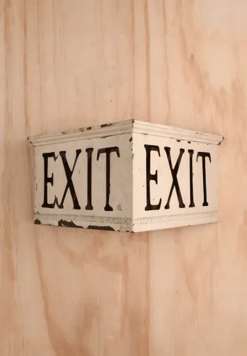 Triangular "Exit" Sign