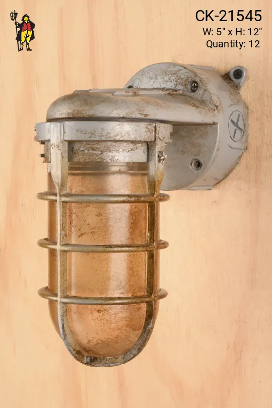 Distressed Box Wall Mounted Cage Wall Light