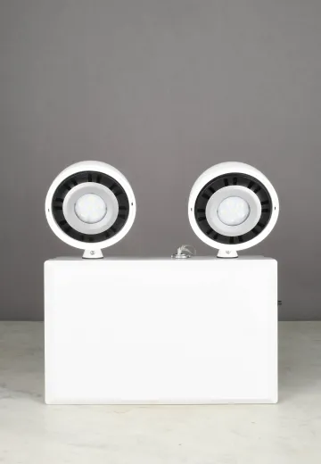 White Two LED Light Blank Sign