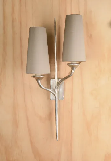 Satin Nickel Two Light Wall Sconce