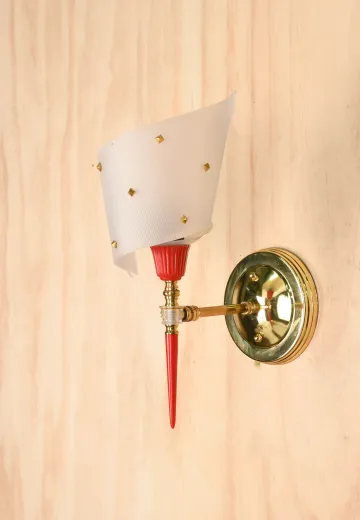 Plastic Swirl Shaded One Light Wall Sconce