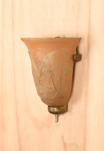 Orange Molded Glass Pocket Sconce