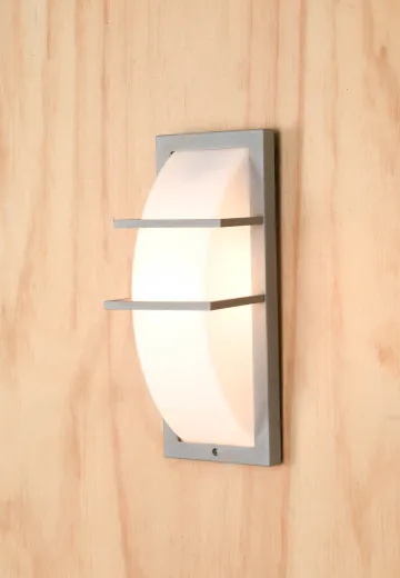 Curved Frosted Glass & Nickel Modern Wall Sconce