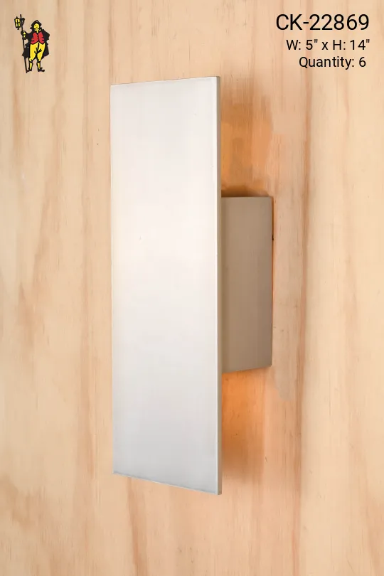 Modern Nickel Reflector Up-Down Wall Sconce
