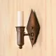 Deco Triangular Backplate Single Candle Wall Sconce #0