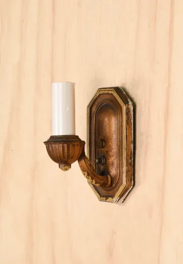 Simple Single Candle Wall Sconce