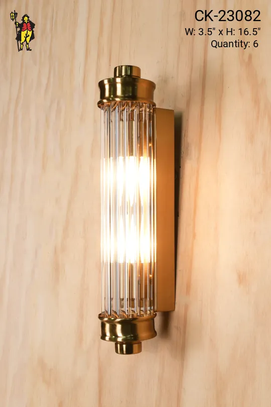 Art Deco Glass Rod Wall Sconce