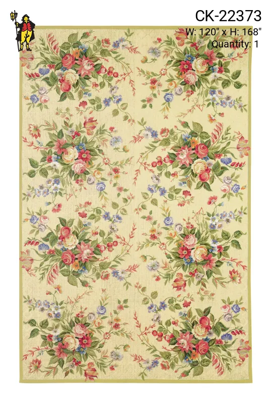 Transitional Multicolor Floral Needlepoint Area Rug (10' x 14')
