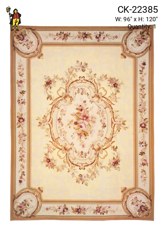 Center Medallion French Style Traditional Area Rug (8' x 10')