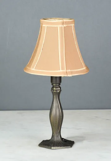 Brass Single Candle Plug In Cafe Table Lamp - Candelabra