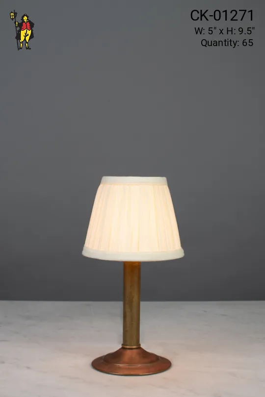 Simple Brass Plug In Cafe Table Lamp - Candelabra